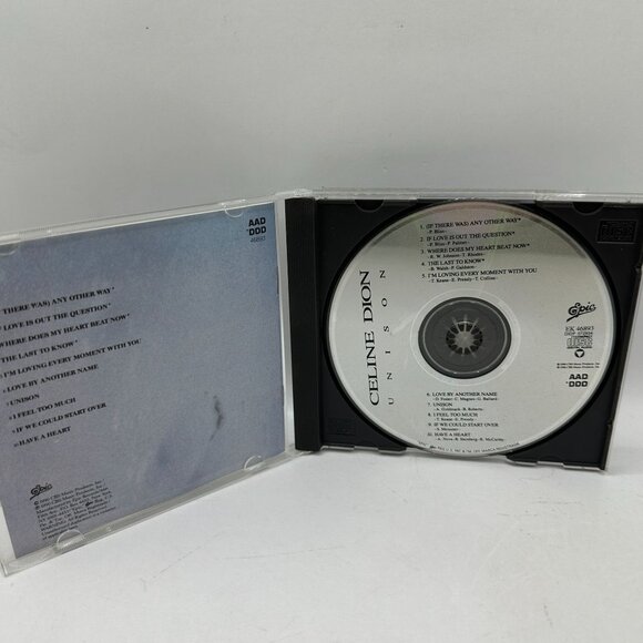 Celine Dion "Unison" CD Album - 1990 Release Epic Records - Picture 3 of 3